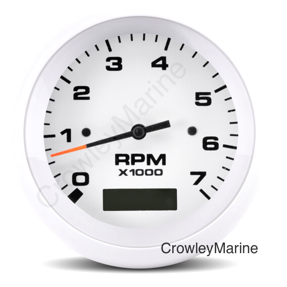 Tach 7K/Hourmeter, Arctic 3"