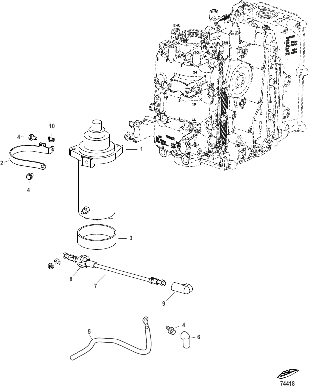 Starter Motor - Serial Range Outboard 25 EFI SeaPro (4-STROKE)(3 CYL ...
