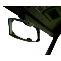 Mirror - Halo R - Rear View - Rectangle - Black w/Silver Bezel - CF Moto thumbnail-0