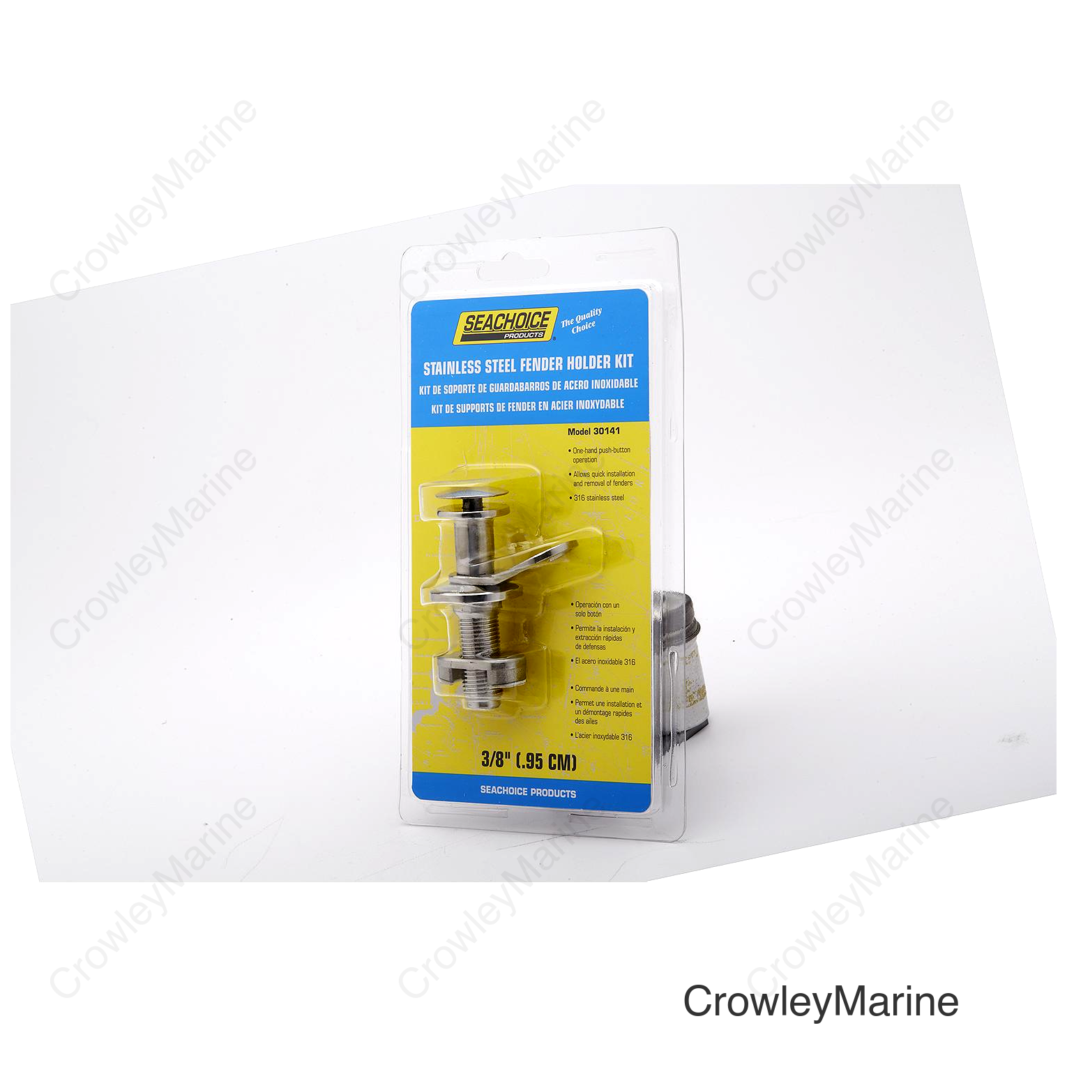 Seachoice 30141, Stainless Steel Fender Holder Kit, 3/8"