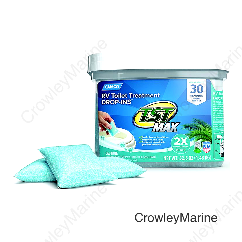 Camco 41615 Max Toilet Treatment Drop-Ins, 30 Pack, Ocean Breeze