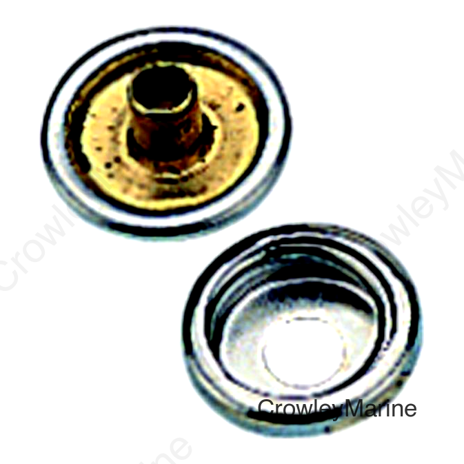 Sea-Dog 2991081 Snap Cap & Socket, Nickel Plated Brass, 6 sets