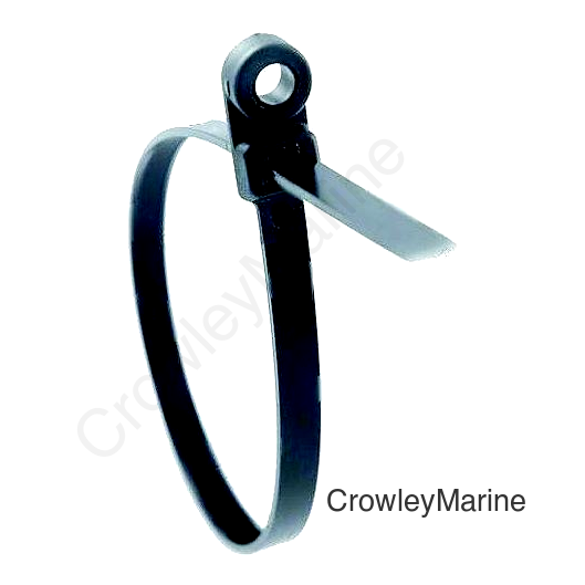 Radiused Cable Tie 7-1/2" Black, 100/Pk