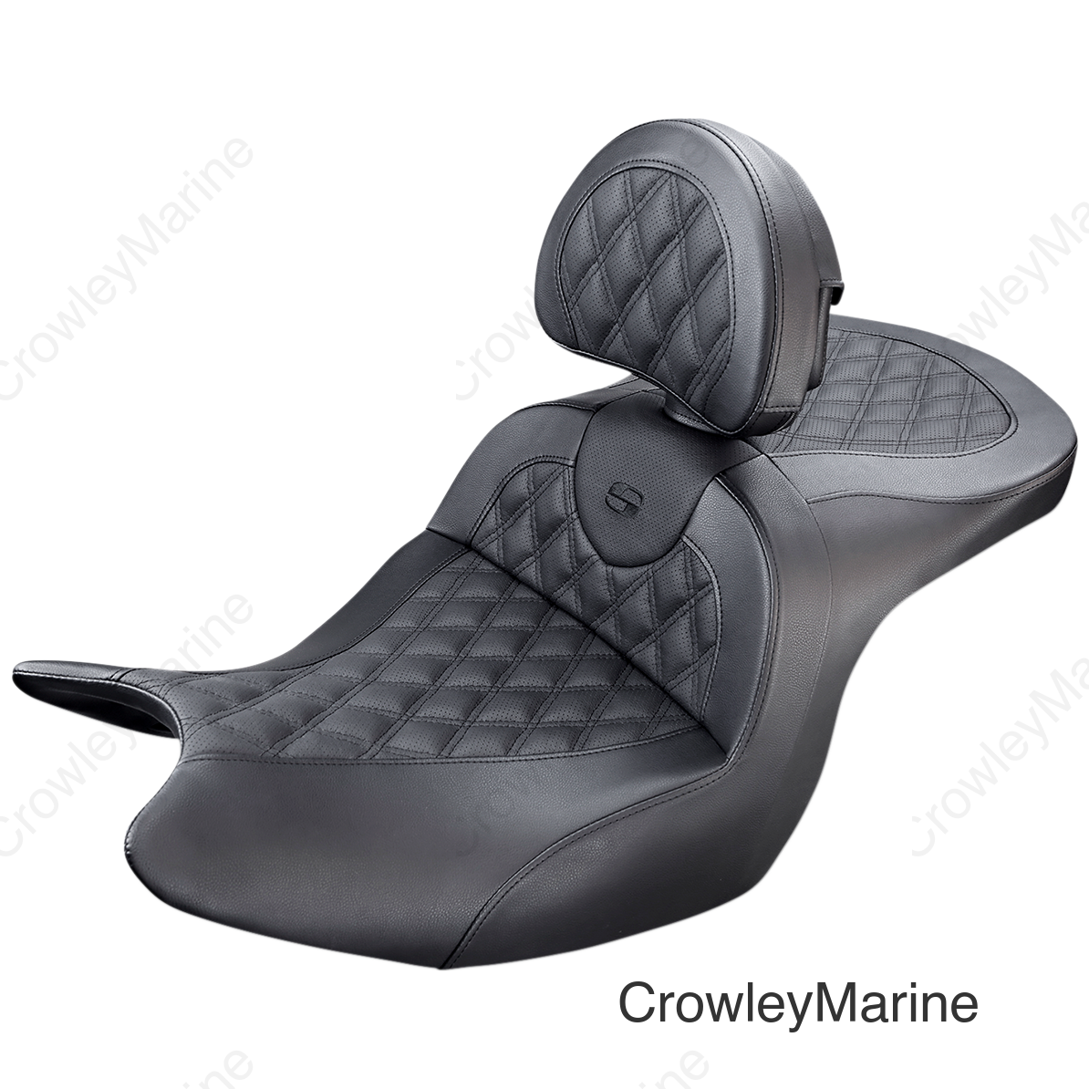 Seat - Roadsofa™ - With Backrest - Full Lattice Stitch - Black