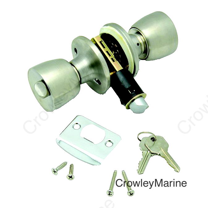 AP Products 013220SS Knob Entrance Lock Set, Stainless Steel