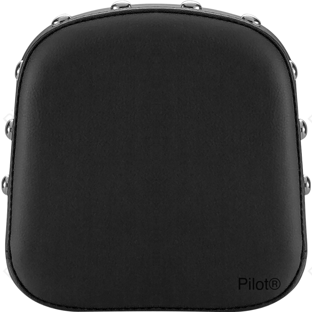Sissy Bar Pad - Smooth - Black - Studded - FL '99-'23