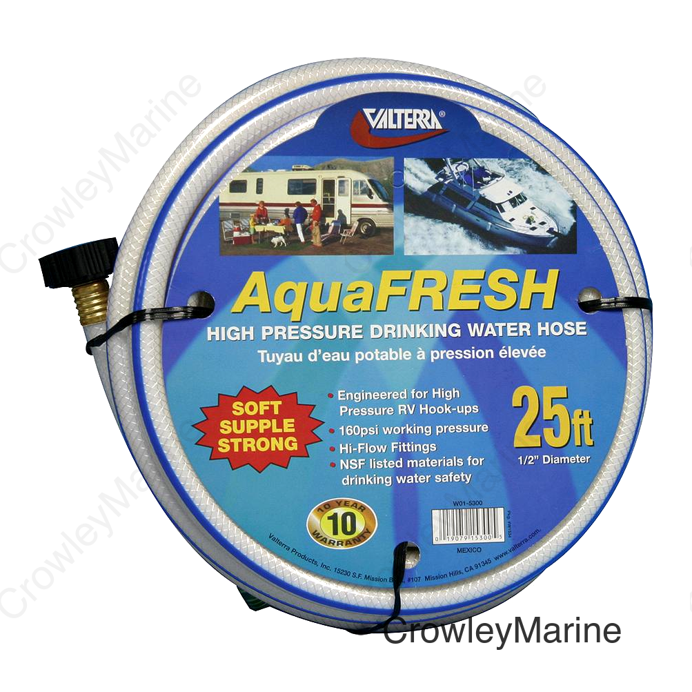 AquaFresh Drinking Water Hose, 1/2" x 10' White