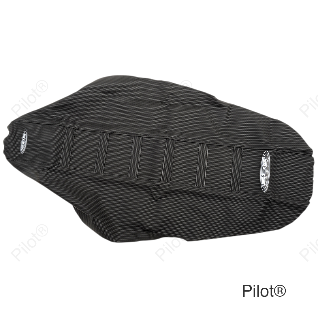6-Ribbed Seat Cover - Black Ribs/Black Top/Black Sides
