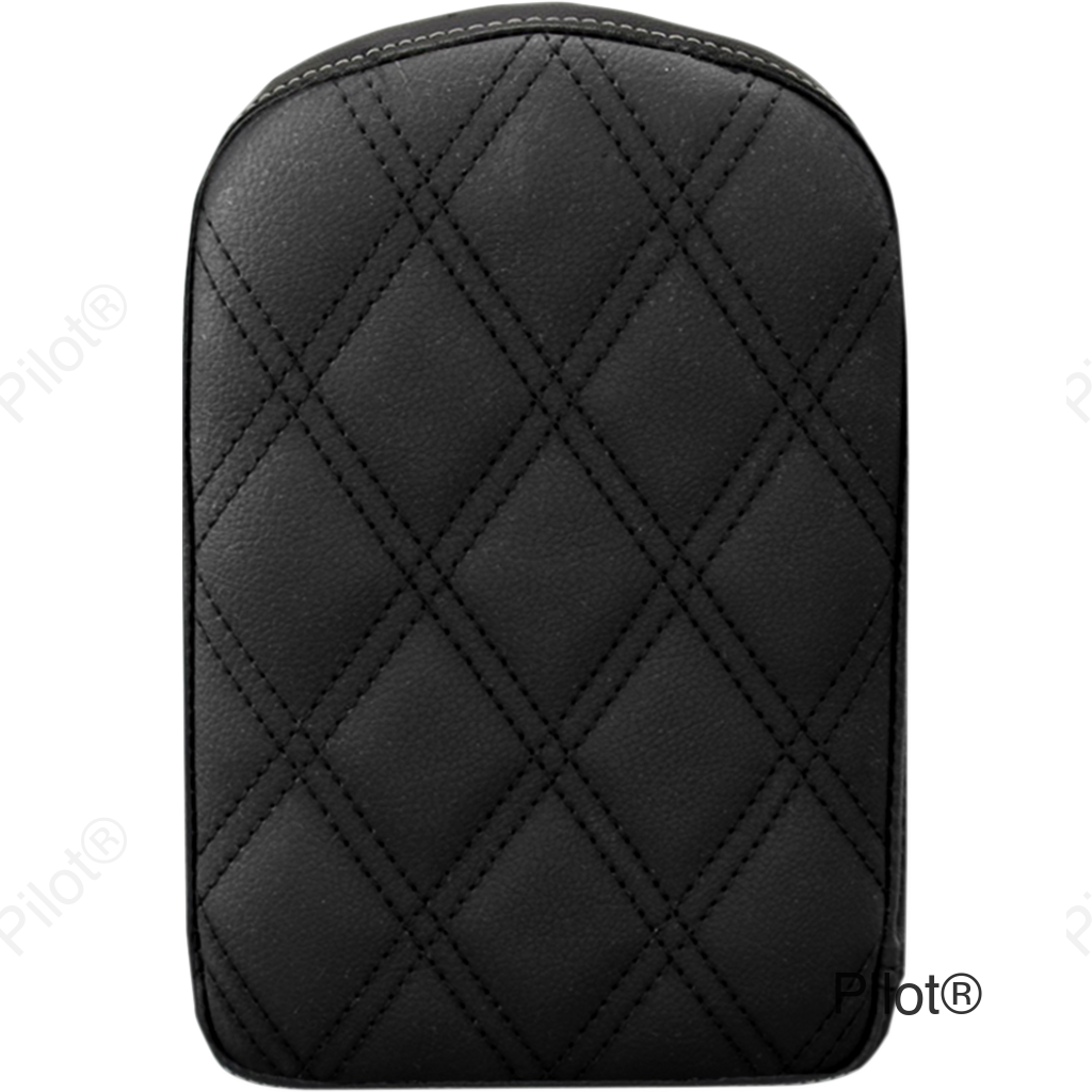 Sissy Bar Pad - Lattice Stitched - Black