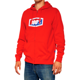 Official Fleece Zip-Up Hoodie - Red - Small thumbnail-1