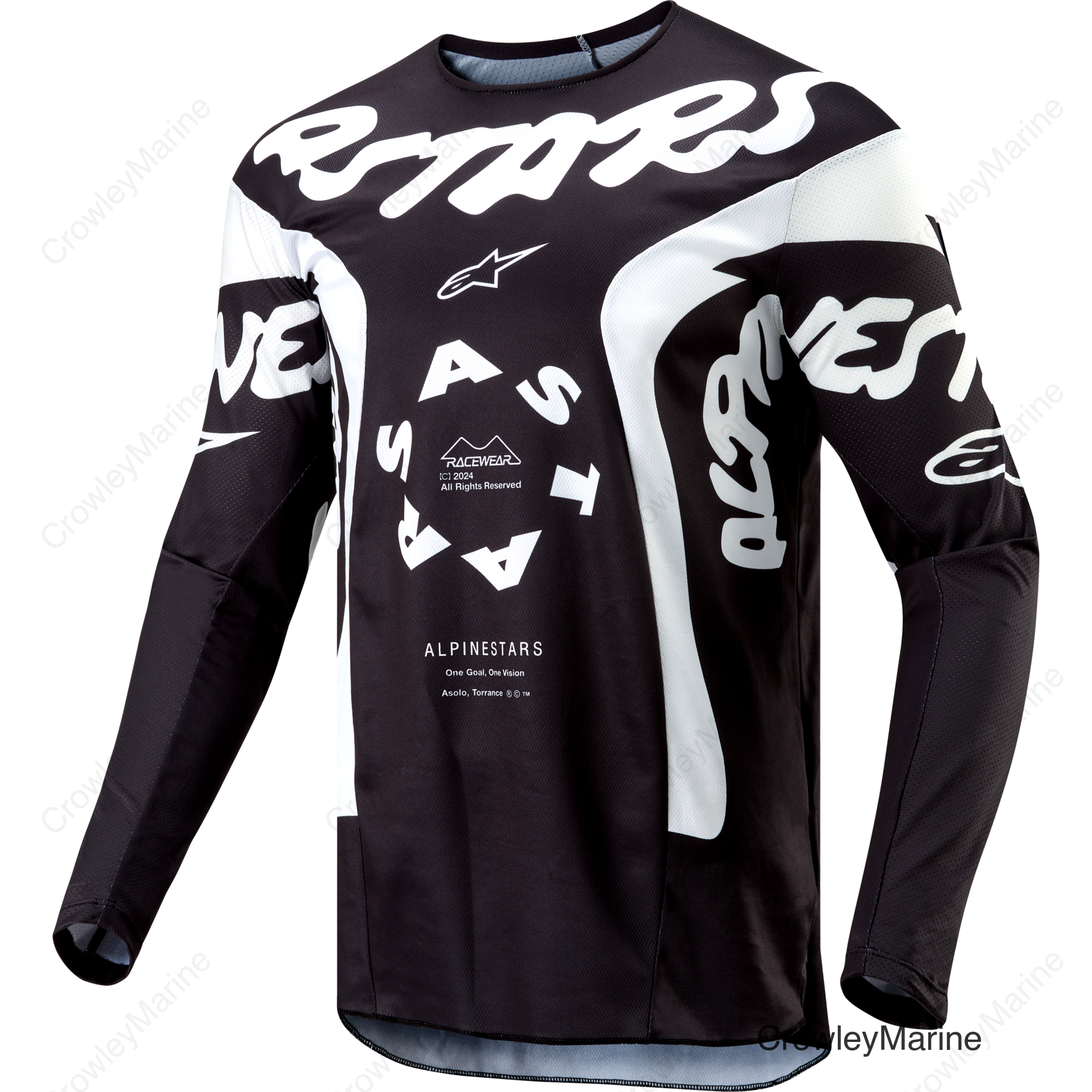 RACER HANA JERSEY BLACK/WHITE MD