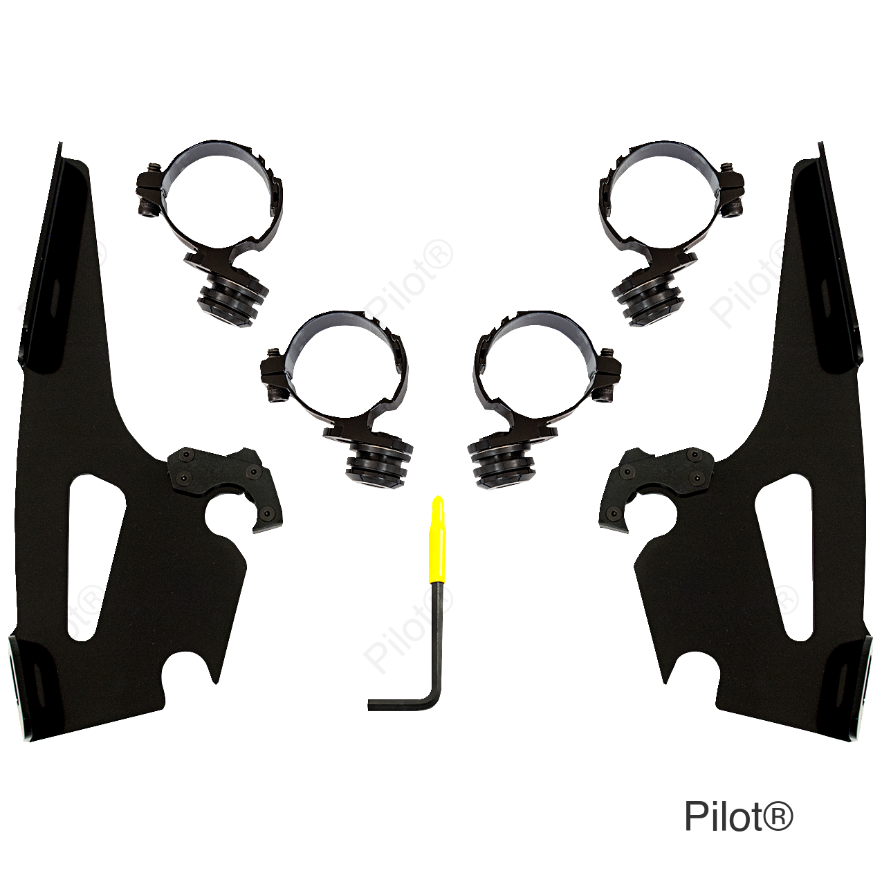Batwing Mounting Kit - Black - Honda
