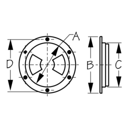 SeaDog Quarter-Turn Deck Plate with Internal Collar | #8 Fastener | Black Finish