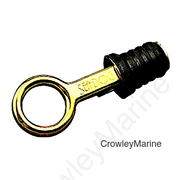 Brass Snap Handle Drain Plug, 1-1/4" w/o Chain, Bulk