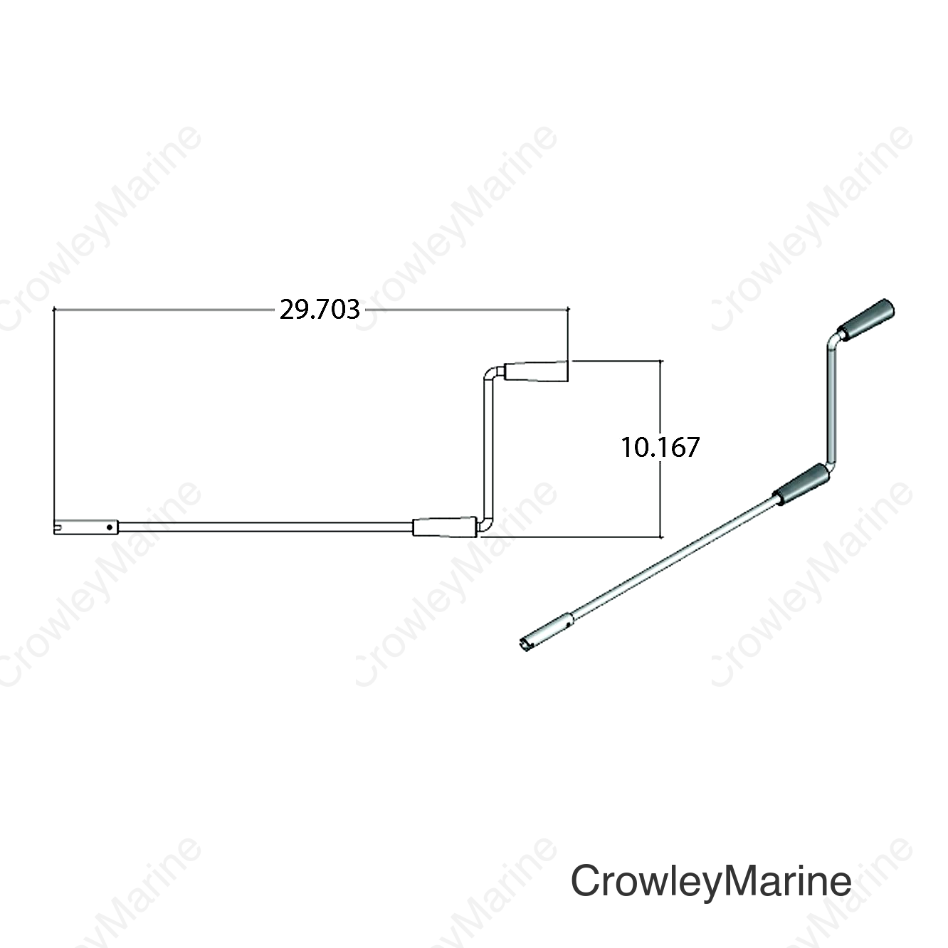AP Products 014119226 Std S/O & Landing Gear Crank Handle