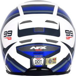 FX-99 Helmet - Recurve - Pearl White/Blue - Small thumbnail-1