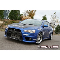 AMS Performance 08-15 Mitsubishi EVO X Front Mount Intercooler w/Modular Cast End Tanks & Logo thumbnail-1