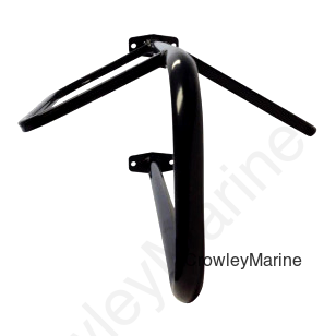 Rigid Wall Mt Saddle Rack Black Steel, 13.5W x 11H x 24L (376947)