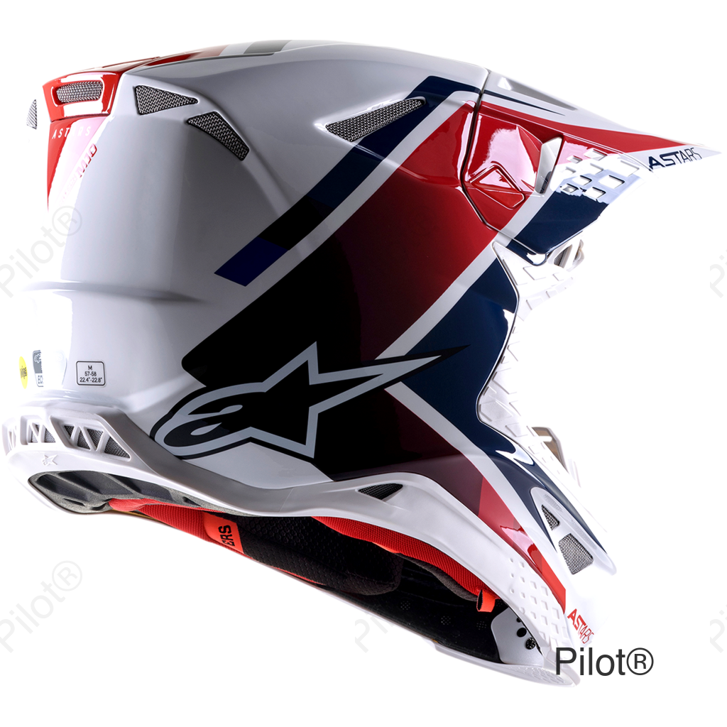 Supertech M10 Helmet - Meta 2 - MIPS® - White/Red/Blue - 2XL