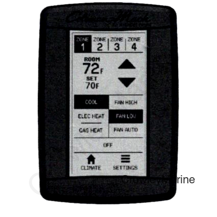 RVC ZONE WALL T-STAT  BLACK