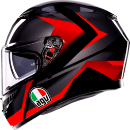 K3 Helmet - Striga - Black/Gray/Red - Medium thumbnail-3