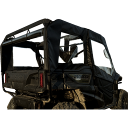 Soft Doors - Middle/Rear Windows - Black - Honda Pioneer 1000 thumbnail-12
