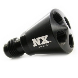 Nitrous Express 4 Port Showerhead Distribution Block w/-6 Male - Black thumbnail-0