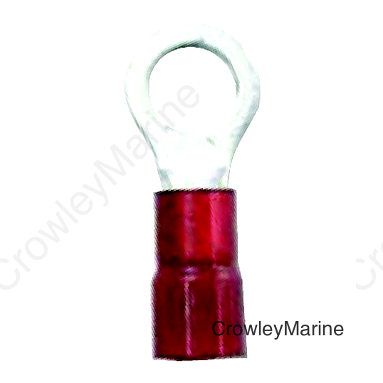 Ancor 230203 Marine Grade™ Nylon Insulated Ring Terminals, #10 Fastener, 22-18 Wire, Red, 6/Pk