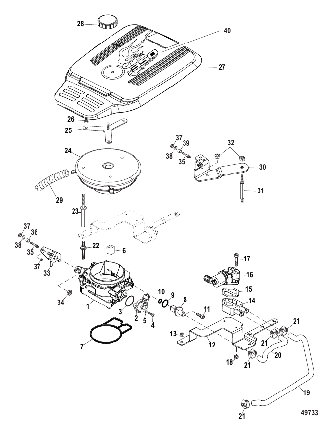 Throttle Body (Mechanical Throttle and Shift) - Serial Range Stern ...