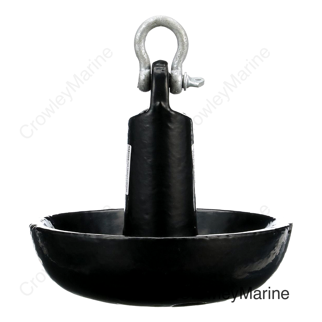 Seachoice Mushroom Anchor, Vinyl Coated Cast Iron, Black, 20 Lbs., Boats Up to 24 Ft. Long