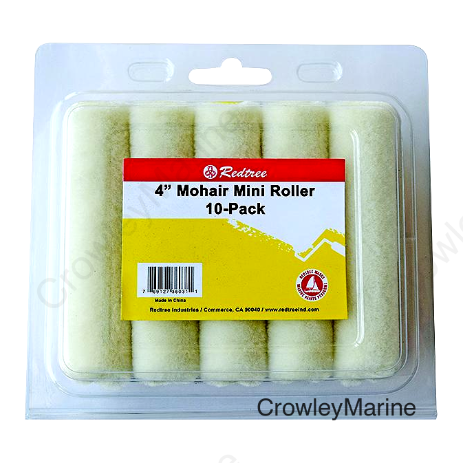 Redtree 36031 4" Mohair Mini Roller Refill, 10/Pk