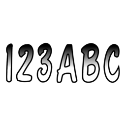 Hardline Series 200 Registration Kit, Cursive Font With Top to Bottom Color Gradations (Includes 4 Sets of 3" A-Z, 0-9) thumbnail-0