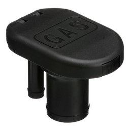 Seachoice Deck Mount Gas Fill Plate w/ Vent, Hinged Flip-Top, Molded Black Plastic thumbnail-3