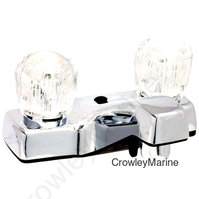 LAVATORY FAUCET, 4", 2 KNOB, PLASTIC, CHROME (RV0000652)