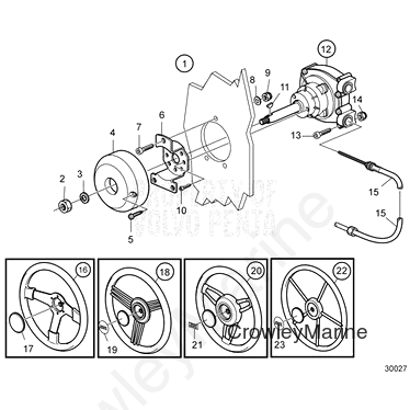 Steering Cable(V2) - Volvo Penta (3848358)