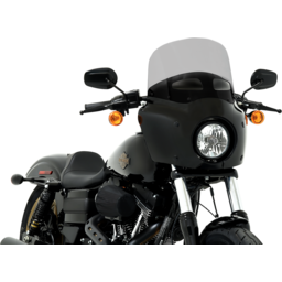 Road Warrior Windshield - Vented - Black Smoke -11"