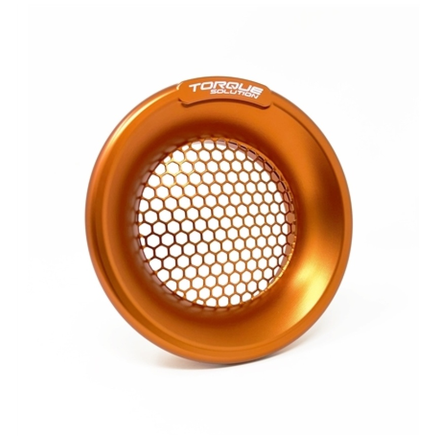 Torque Solution Billet Turbo Velocity Stack Shield For 4in Inlet - Orange