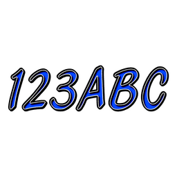 Hardline Series 400 Registration Kit, Smooth Cursive Font With Left to Right Color Gradation (Includes 4 Sets of 3" A-Z, 0-9)