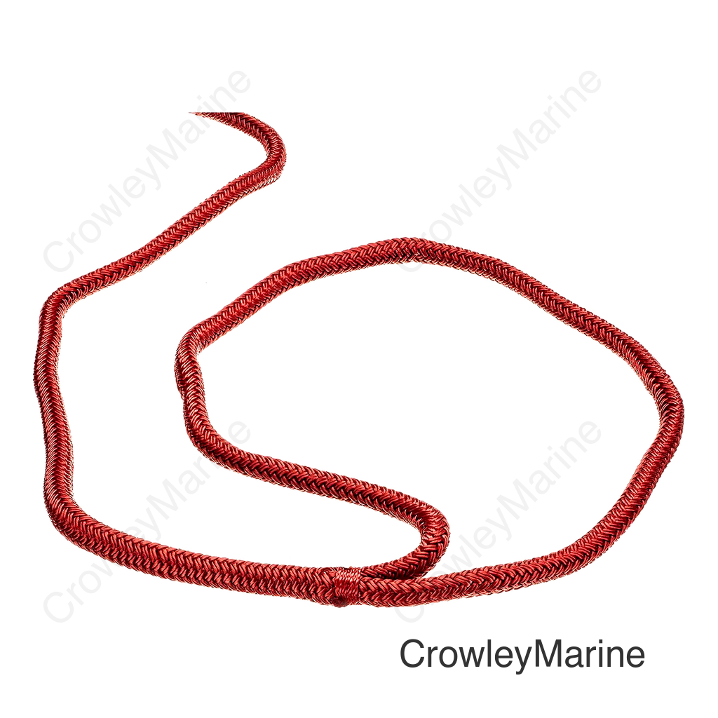 Seachoice Double-Braid Nylon Dock Line w/ Eye Splice, Pre-Shrunk, Heat Stabilized, 3/8 In. X 20 Ft., Red