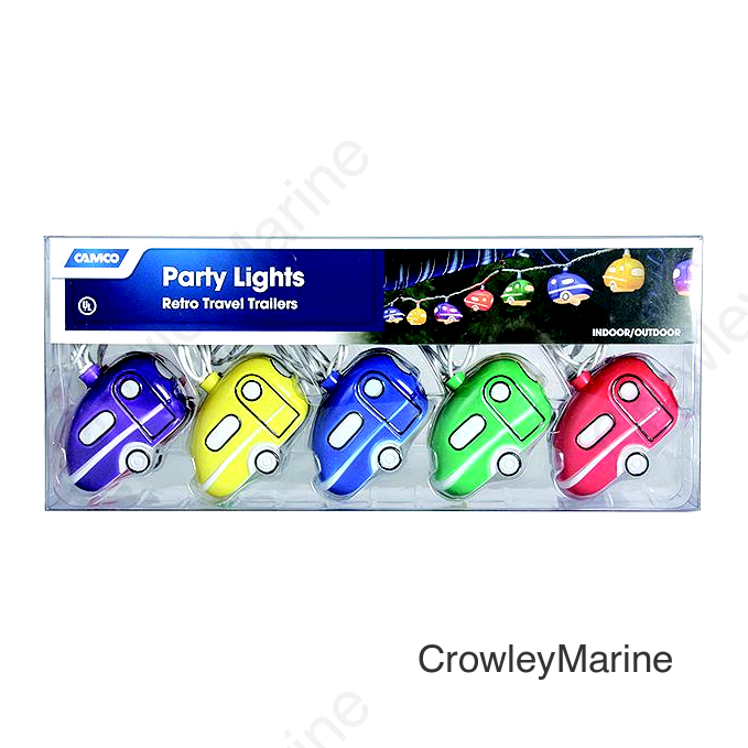 Camco Retro Travel Trailer 42655 Party Lights (Includes 10 Lights, Connector, 2 Spare Bulbs and Fuse)