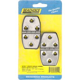 Seachoice Marine-Grade Utility Hinges, 304 Stainless Steel w/ Black Nylon Base Plate, 2-7/8 In. X 1-1/2 In., Pack of 2 thumbnail-0