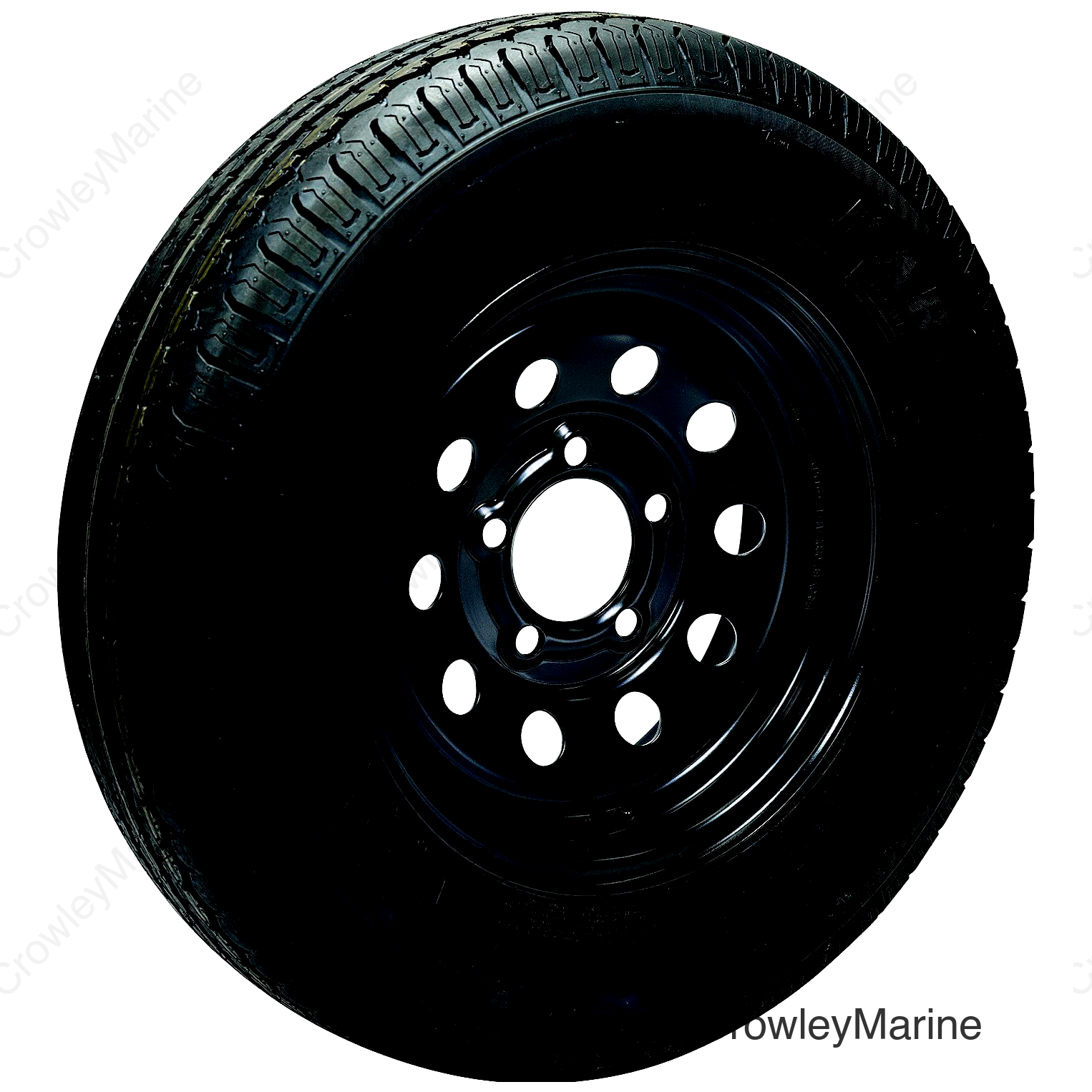 Seachoice 53416 ST205/75D14C/5H KR558 14" Black Modular, 5-Lug on 4-1/2" Bias Tire & Wheel Assembly