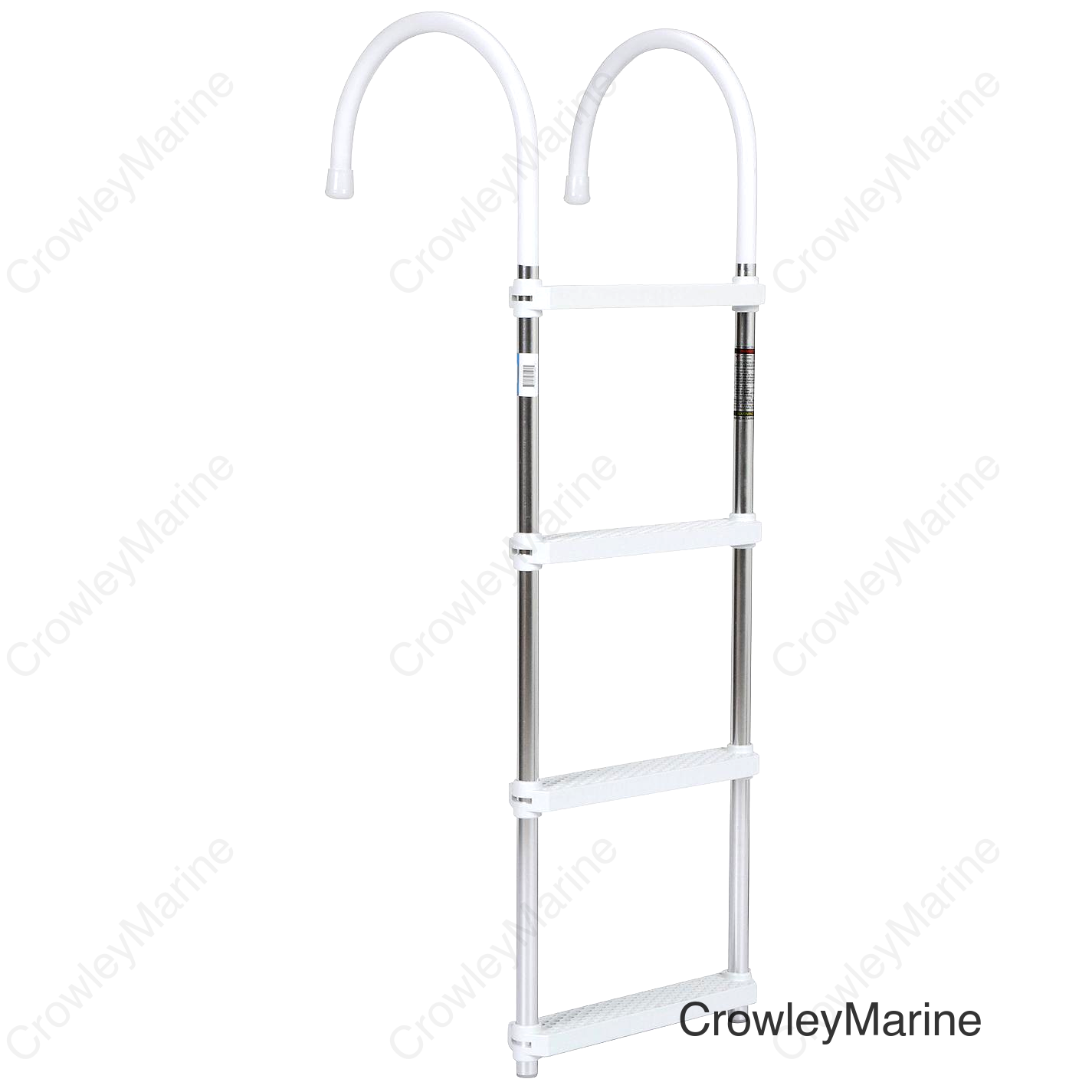Seachoice Aluminum Boarding Ladder, 4 Steps, 15 in. Wide X 47 in. Tall