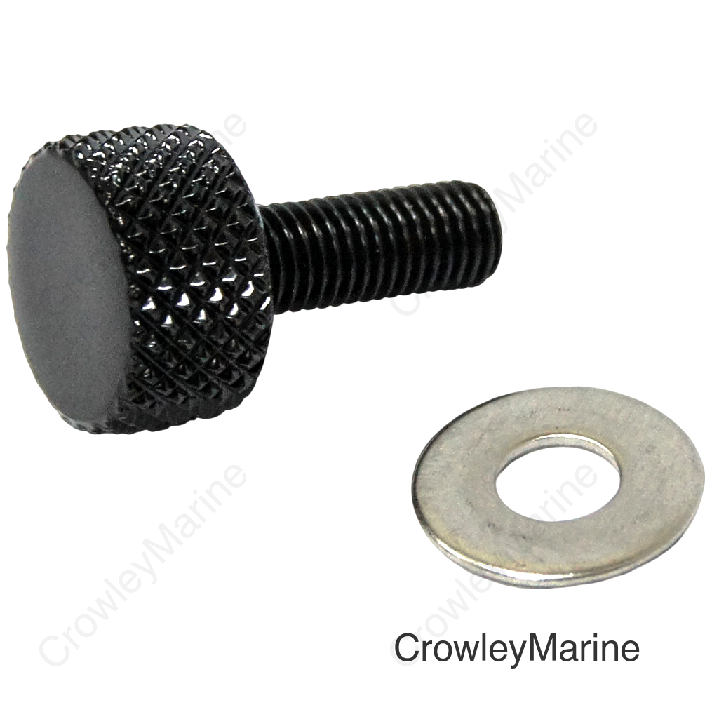 KNURLED SEAT KNOB 1/4-28 BLACK