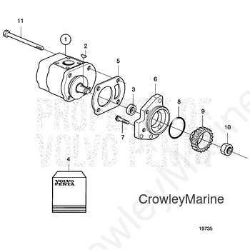 Flange(V2) - Volvo Penta (21101972)