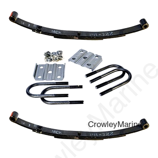 Spring & U-Bolt Kit, 1250lb Double Eye Springs, 3 Leaf (003470)