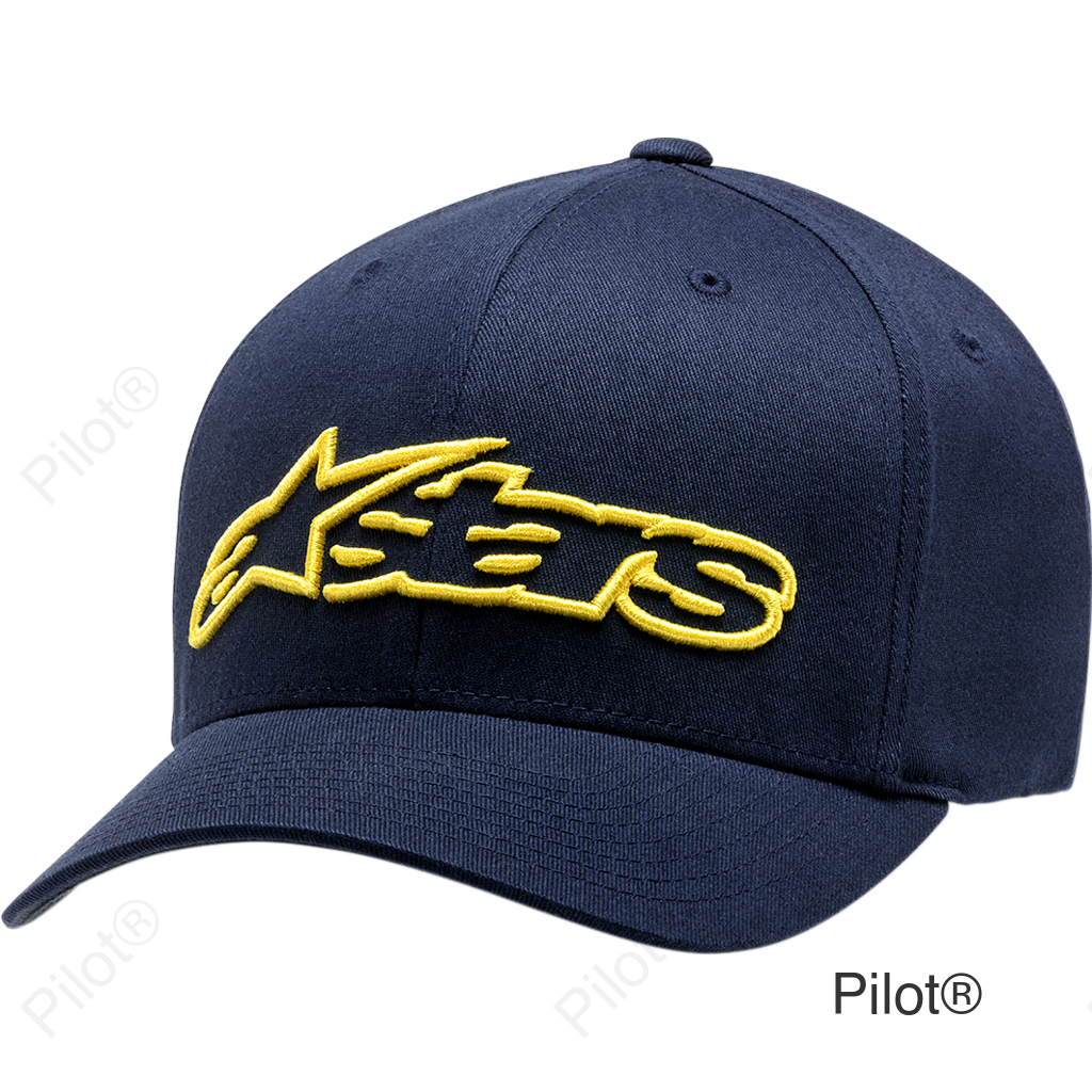 Blaze Flexfit® Hat - Navy/Yellow - Large/XL