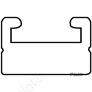 Black Replacement Slide - UHMW - Profile 20 - Length 52.50" - Yamaha