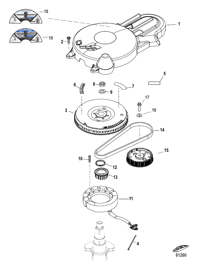 Serial Range Outboard 35 EFI Jet (4-STROKE)(4 CYL.) - 1C453840 & Up - Flywheel