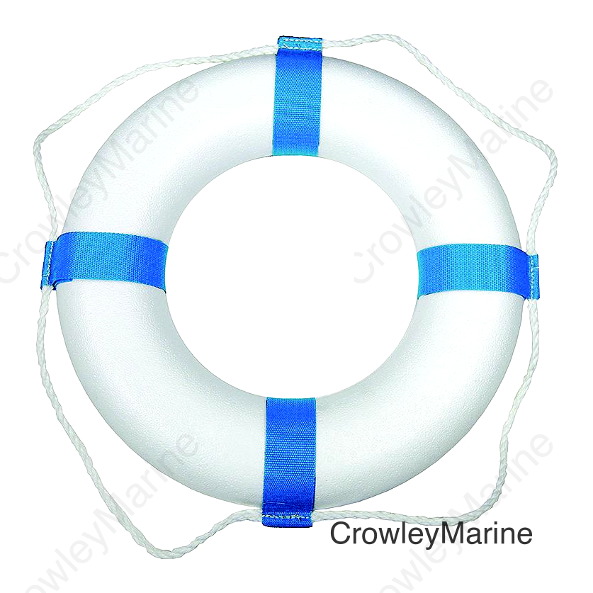 Taylor 20" Decorative Ring Buoy, White/Blue (Not a Life Saving Device)